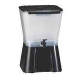 Tablecraft 3 Gal. Black & White Plastic Beverage Dispenser