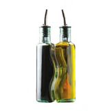 Tablecraft Gemelli&trade; Green 8.5 oz Embracing Bottle and Pourer Set