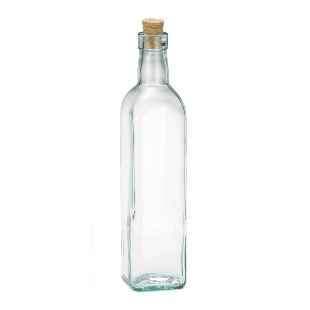 Tablecraft Prima&trade; Glass 16 Oz Olive Oil Bottle with Cork Stopper