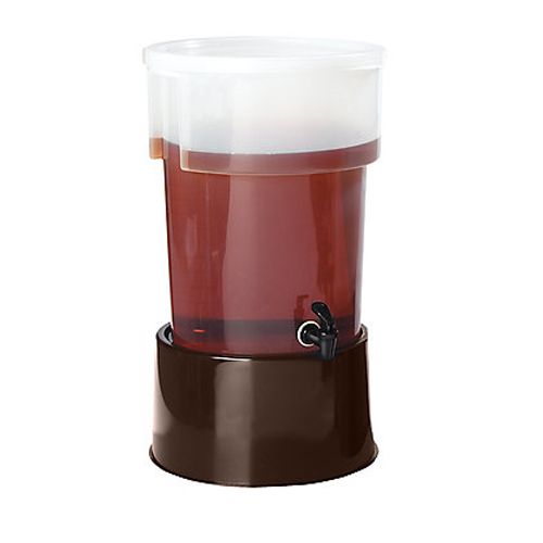 Carlisle Brown, 5 Gal Round Beverage Dispenser w/ Base