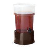 Carlisle Brown, 5 Gal Round Beverage Dispenser w/ Base
