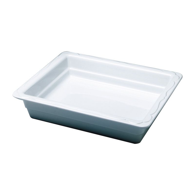 Hall&reg; China  Bright White Half Size Food Pan