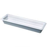 Hall&reg; China  Bright White China Half Long Food Pan