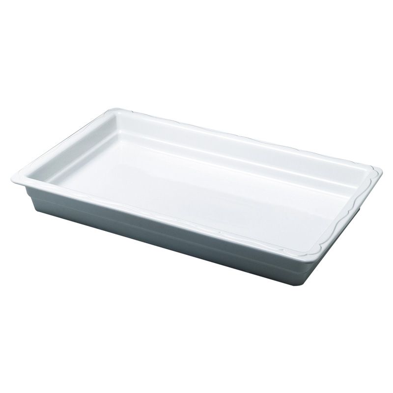Hall&reg; China  Bright White Full Size Food Pan