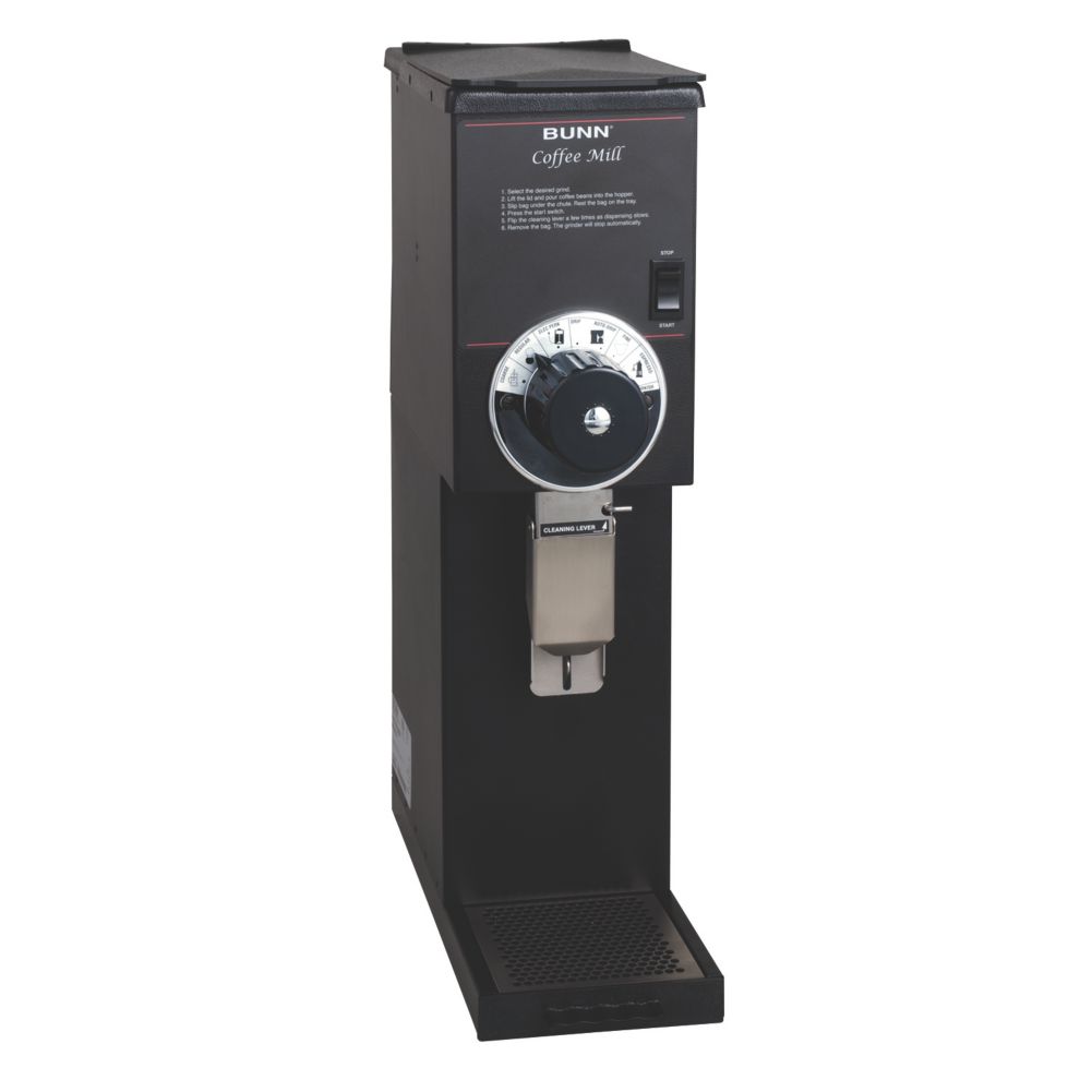 BUNN&reg; Black G2HD Bulk Coffee Grinder with 2 Lb Capacity Hopper