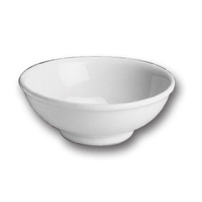 Hall&reg; China White 24 Oz. Footed Round Salad / Pasta Bowl