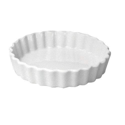 Hall&reg; China White 8 Oz. Round Fluted Souffle / Creme Brulee Dish