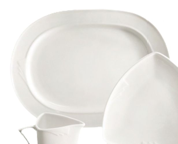 Homer Laughlin Ameriwhite&reg; Milford&reg; Oval 11-5/8" Platter