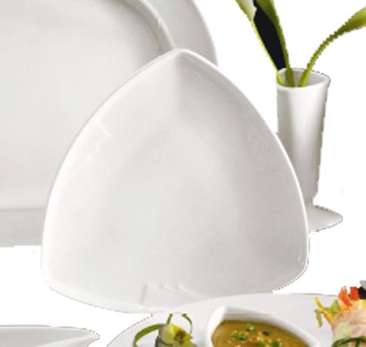 Homer Laughlin Ameriwhite&reg; Milford&reg; Triangle Salad Plate