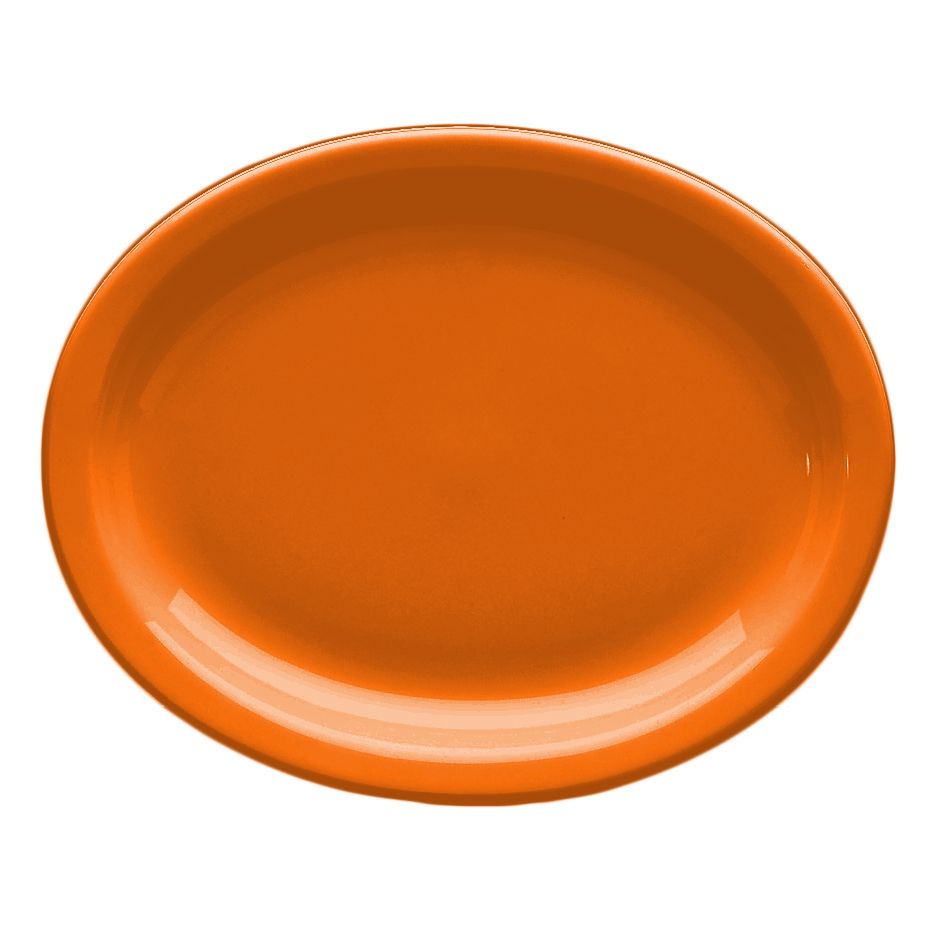 Homer Laughlin Colorations&trade; Tangerine 13-3/4" Oval Platter