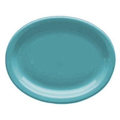 Homer Laughlin Colorations&trade; Turquoise 13-3/4" Oval Platter