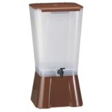 Tablecraft 5 Gal. Brown & White Plastic Beverage Dispenser