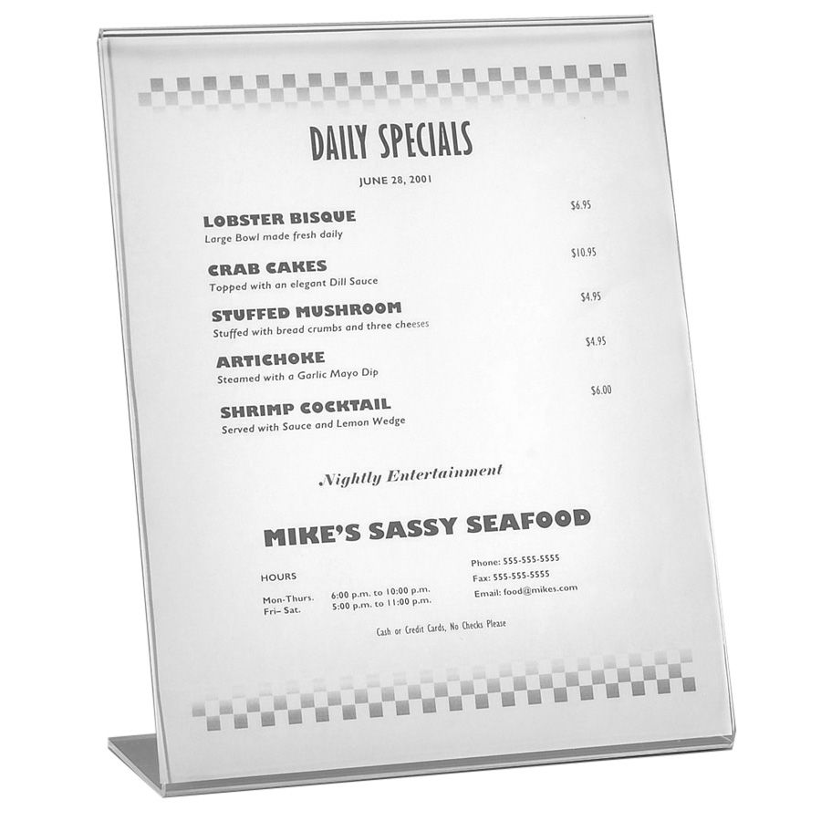 Cal-Mil&reg; 8.5" x 11" Sign Holder Easel