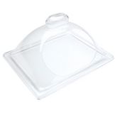 Acrylic Rectangular Ice Bowl Dome w/ Side Cut, Clear, 12 x 10 x 5