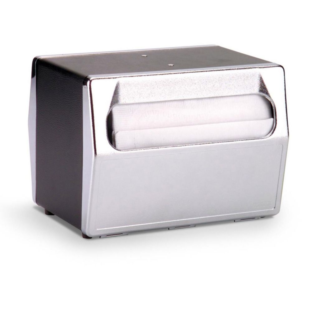 Traex&reg; Chrome and Black Napkin Dispenser