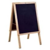 A-Frame Menu Board, Oak, Blank Chalkboard Both Sides