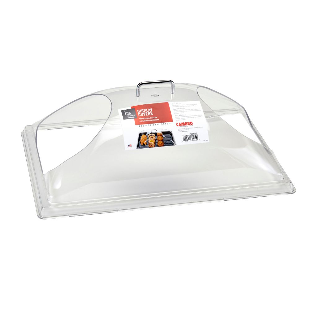 Cambro Clear Camwear&reg; Dome Cover w/ 2 End Cuts