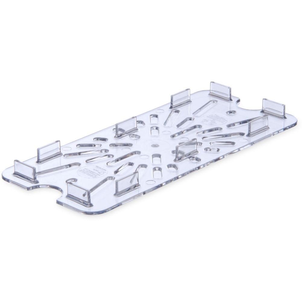 Carlisle&reg; Top Notch&reg; 1/3 Size Clear Polycarbonate Drain Shelf