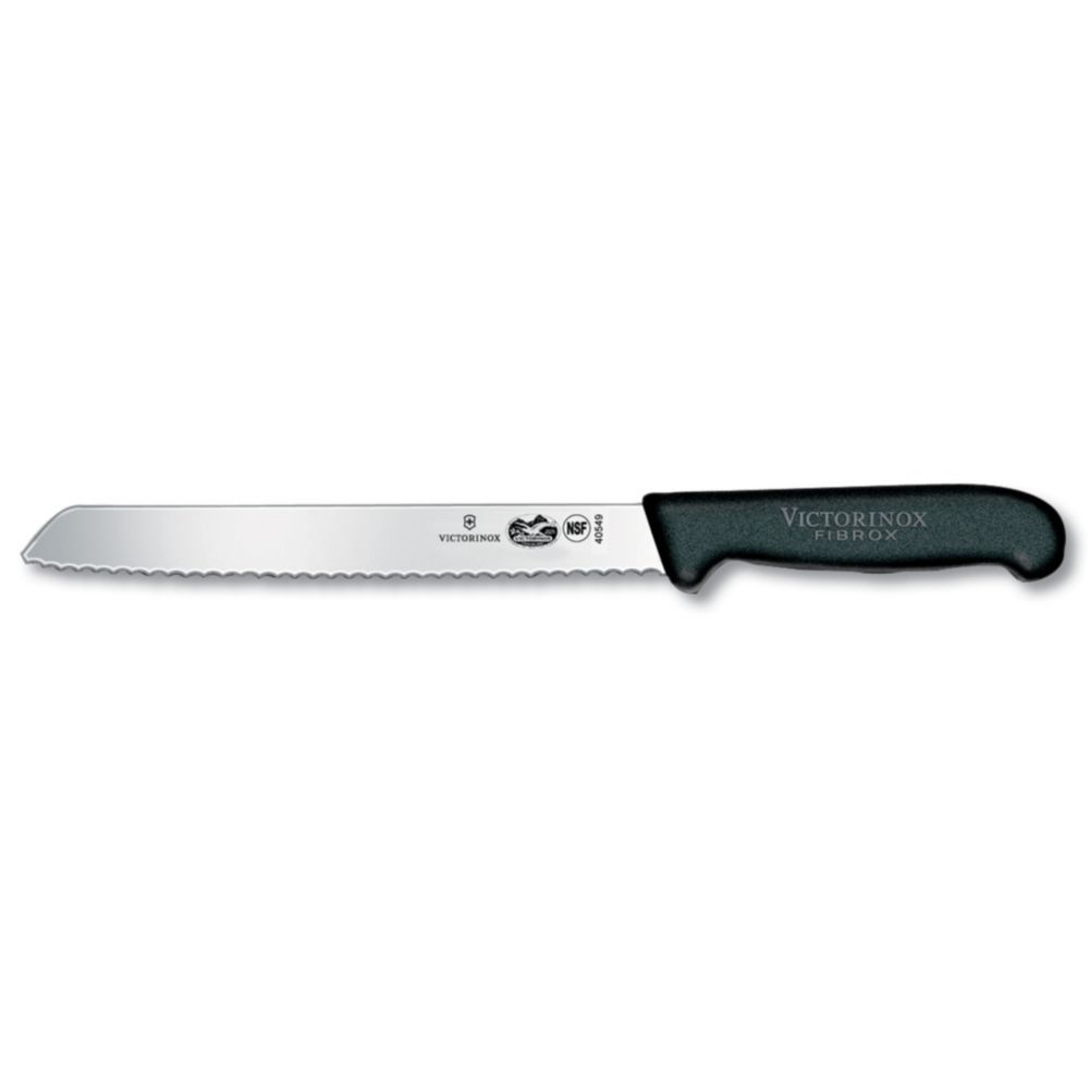 Victorinox Wavy Edge 8" Bread Knife with Black Fibrox&reg; Handle
