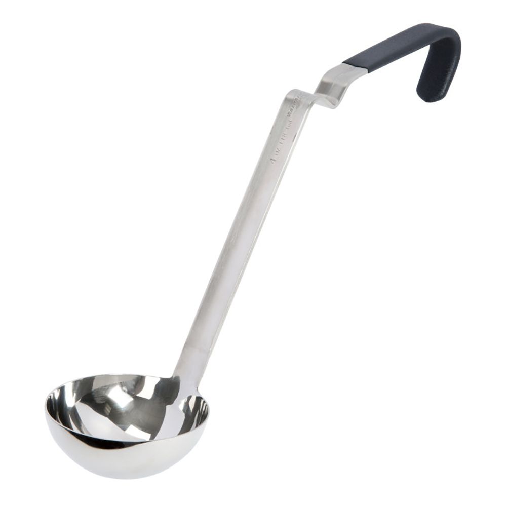 Jacob's Pride S/S Ladle w/ Black Ergo Grip Kool-Touch Handle, 4 oz