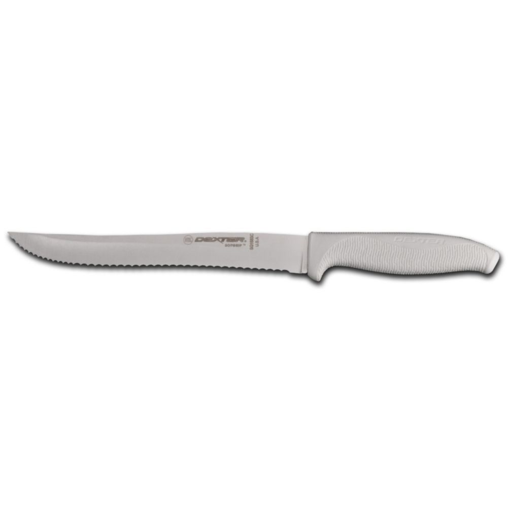 Dexter Russell SofGrip White Handle 8"Scalloped Utility Slicer