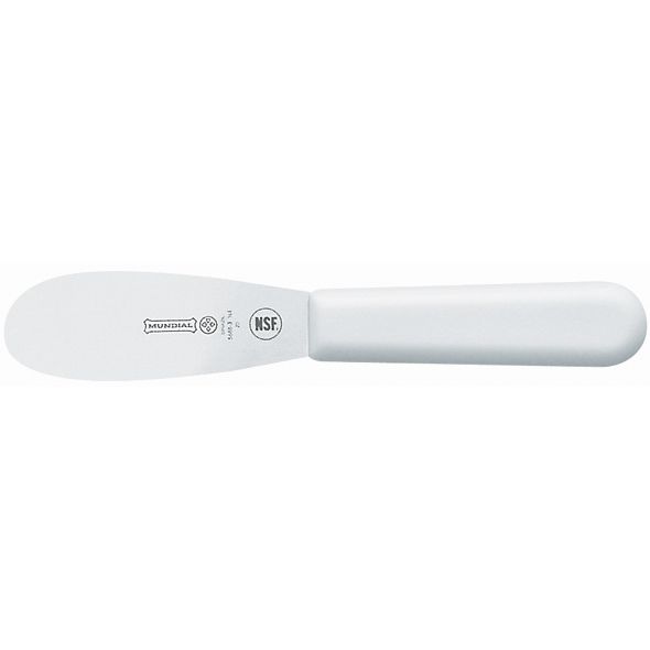 Mundial Sandwich Spreader w/ White Handle - 3-1/2"