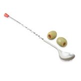 Vollrath S/S 11" Bar Spoon w/ Red Tip