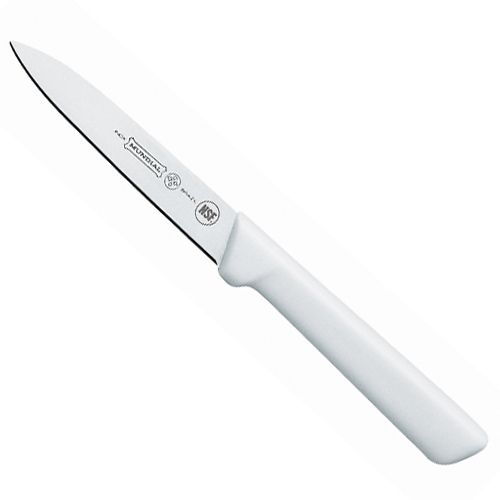 Mundial Spear Point Paring Knife w/ White Handle - 4"