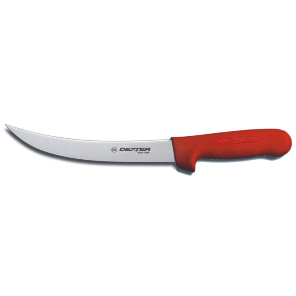 Dexter Sani-Safe&reg; Red Plastic Handle 8" Breaking Knife