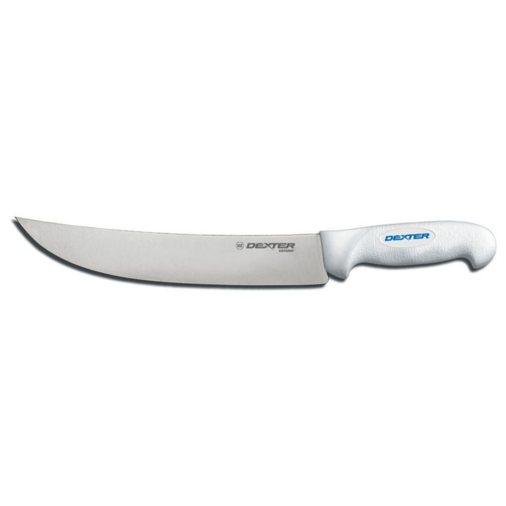 Dexter Russell SofGrip 10" Cimeter Steak Knife w/ White Handle