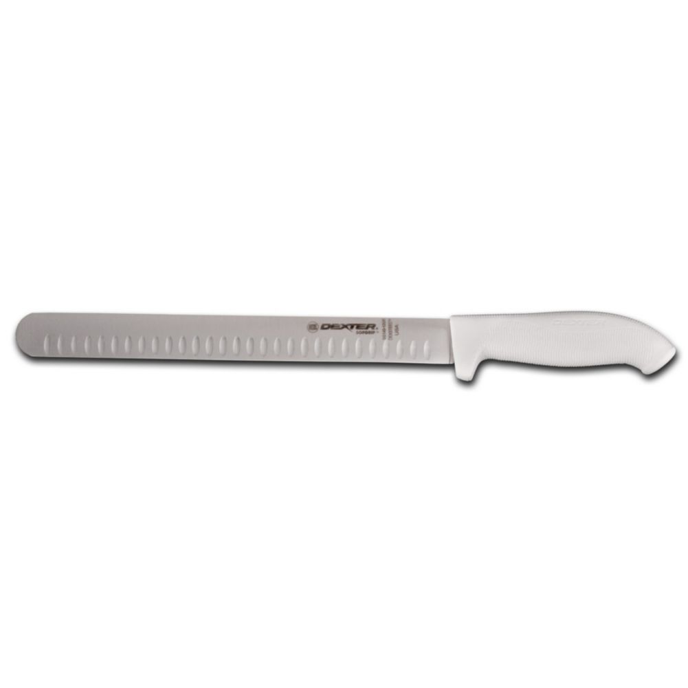 Dexter Russell SofGrip 12" Duo-Edge Roast Slicer w/ White Handle