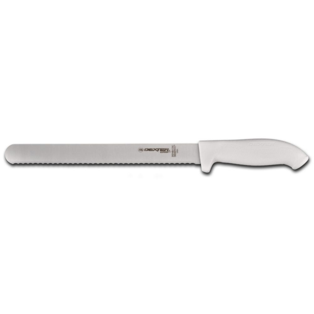 Dexter Russell SofGrip 12-In. Scalloped Roast Slicer w/  White Handle