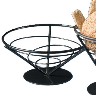 American Metalcraft Black Wrought Iron 9 x 4" Bread Basket