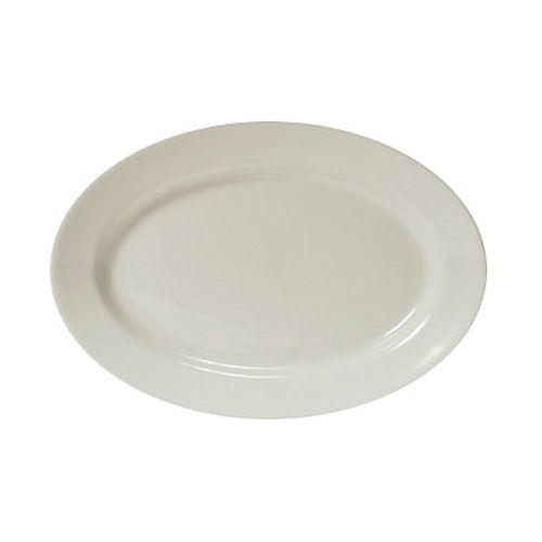 Tuxton&reg; Reno 10-1/2" x 7-3/8" Eggshell Oval Platter