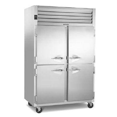 Traulsen G-Series G20004P Solid Door 2-Section Pass-Thru Refrigerator