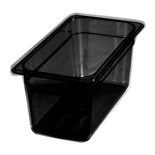 Carlisle&reg; Top Notch&reg; Black 1/3 Size 6" Deep Food Pan