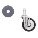 Metro 1/2 in. Face 4 in. D Wheel Super Erecta Stem Caster Swivel