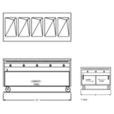 Randell&reg; 72" Open Cabinet Base Hot Food Table