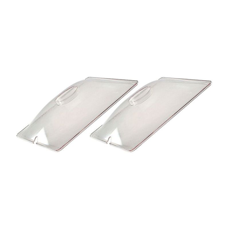 Cadco Half Size Clear Polycarbonate Lids Accessory Pack, CL-2