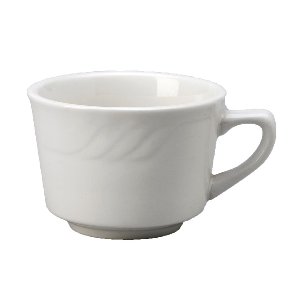 Vertex&reg; China Sausalito Undecorated Bone White 7 Oz. Joyce Cup