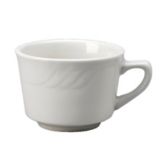 Vertex&reg; China Sausalito Undecorated Bone White 7 Oz. Joyce Cup