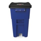 Rubbermaid BRUTE&reg; Blue 50 Gal Rollout Container w/ Lid