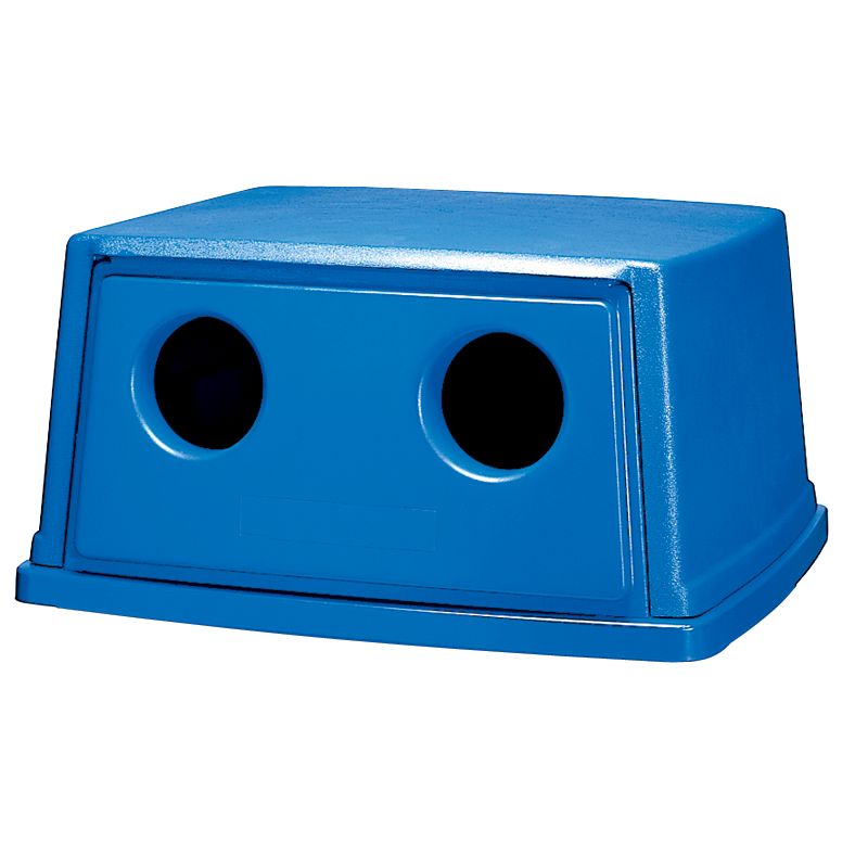 Rubbermaid Glutton&reg; Blue Bottle / Can Recycling Top for 256B