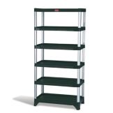 Rubbermaid Black 6-Shelf Shelving Unit, 35" x 20"