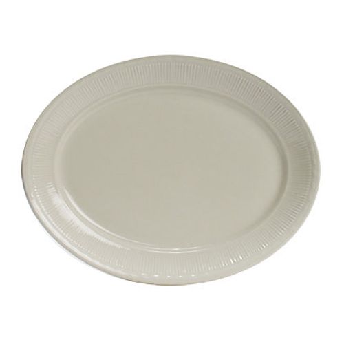 Tuxton&reg; Hampshire 13" x 10-1/8" Eggshell Oval Platter