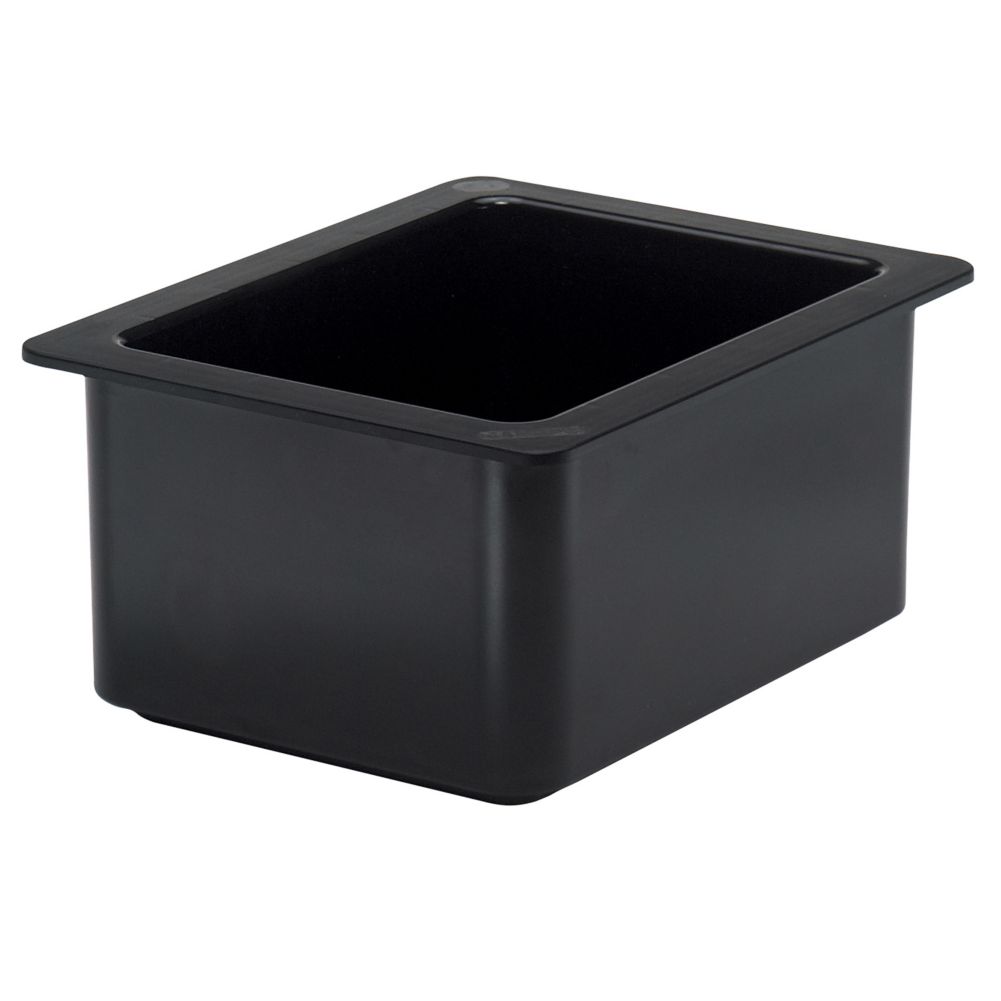 Cambro ColdFest&reg; Black Half Size Cold Food Pan, 6" H