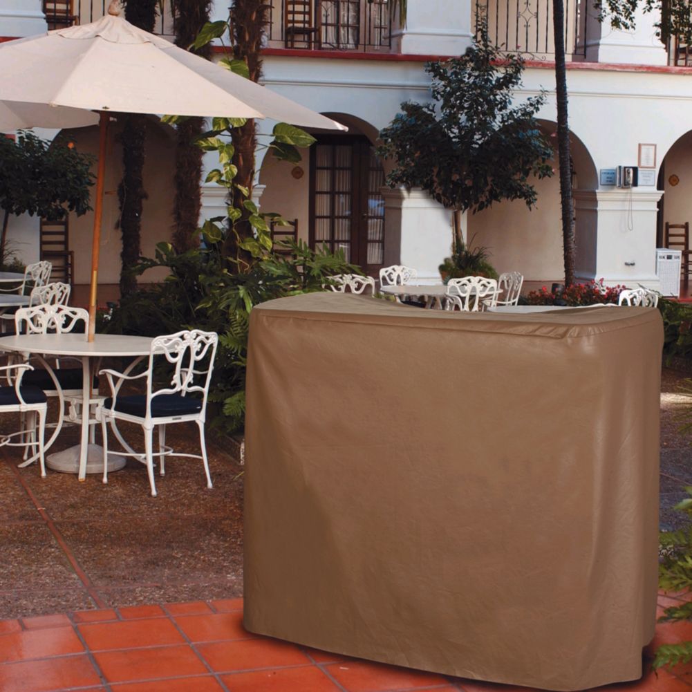 Maximizer Portable Bar Cover, 8-Gauge Vinyl, Taupe
