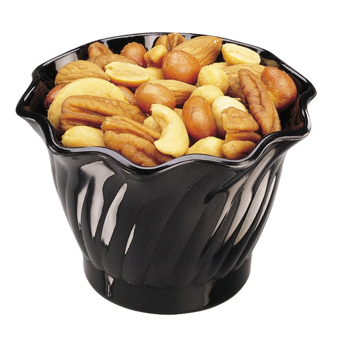 Cambro Black Camwear&reg; 5 oz Swirl Bowl