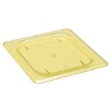 Cambro Amber 1/6 Size Flat H-Pan&trade; Cover w/o Handle