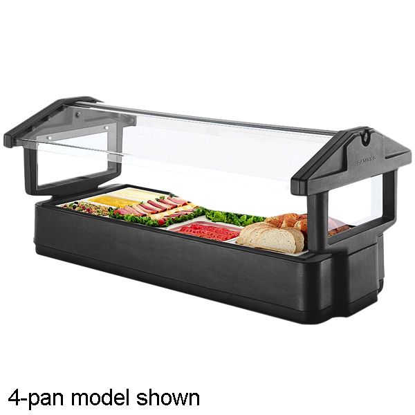 Cambro Black 5-Pan 6' Tabletop Food Bar